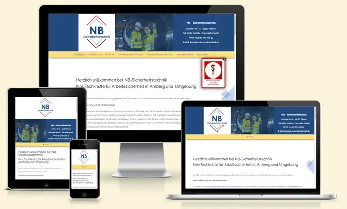 Homepage erstellen lassen Burglengenfeld - Webdesign und SEO Referenz der Firma NB-Sicherheitstechnik