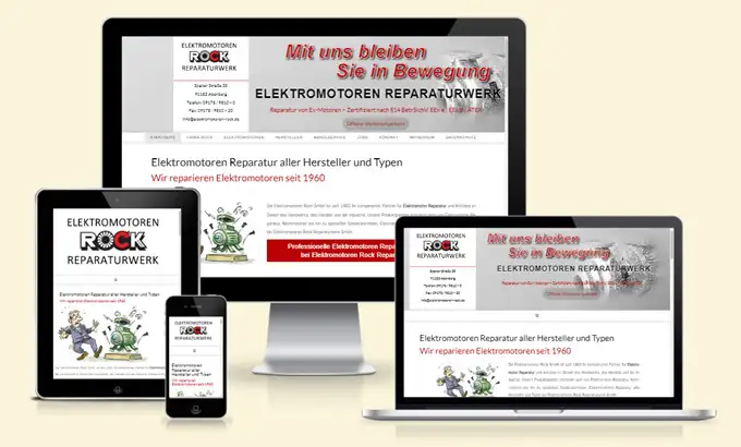 Homepage erstellen lassen Erlangen - Webdesign und SEO Referenz der Firma Elektromotoren Rock