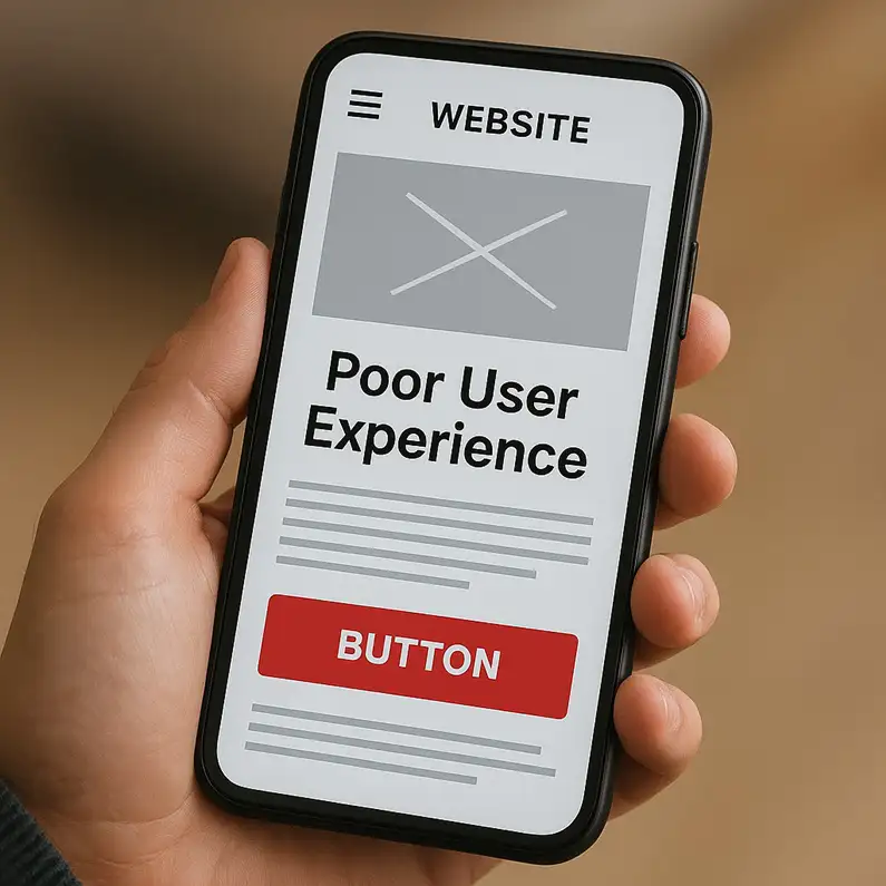 Veraltete Websites ohne mobile Optimierung Regensburg - Schlechte Nutzererfahrung auf Smartphones in Regensburg
