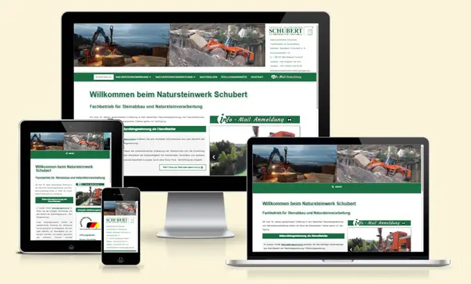 Homepage erstellen lassen Burgthann - Webdesign und SEO Referenz der Firma Natursteinwerk Schubert